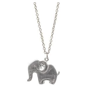 Shag Wear Womens Pewter Spirit Animal Silver Pendant Necklace - Elephant NEW